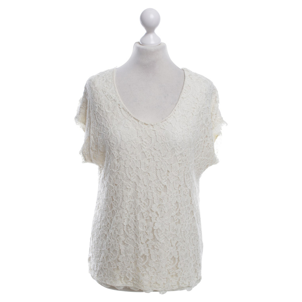 Diane Von Furstenberg Dentelle crème Top