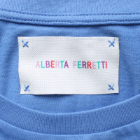 Alberta Ferretti Oberteil aus Baumwolle in Blau