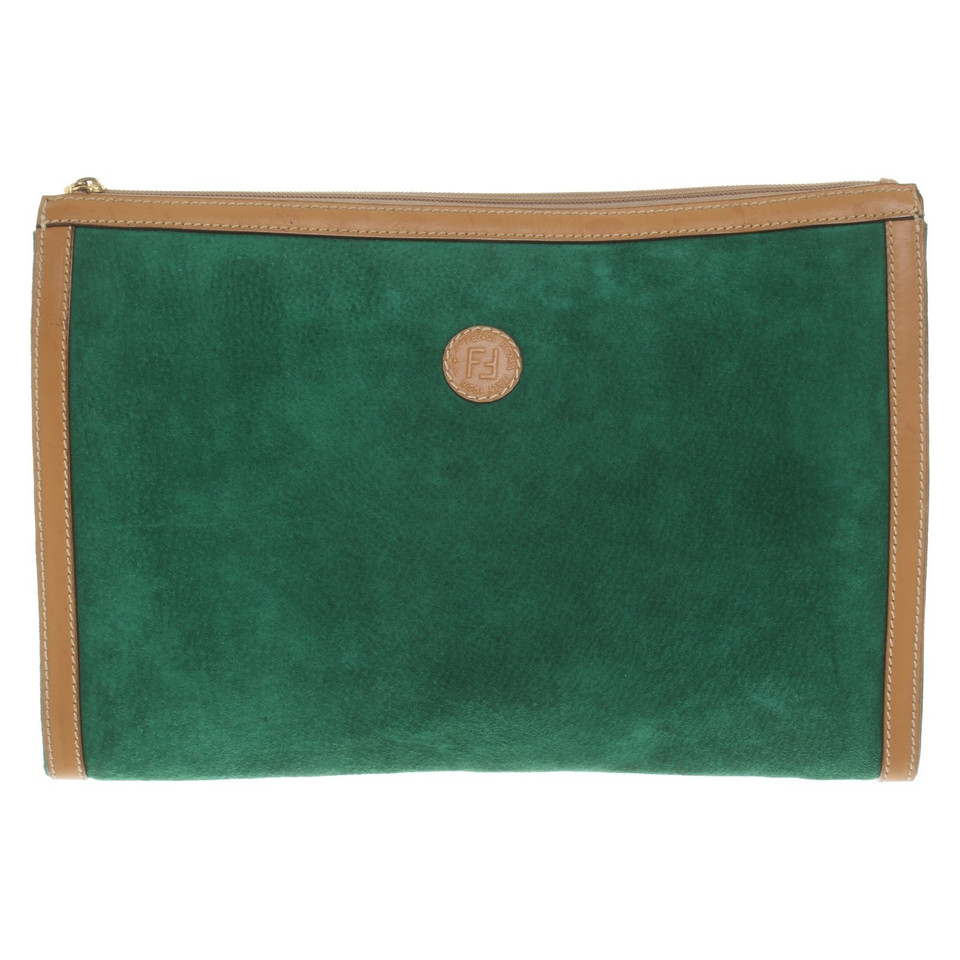 Fendi Shoulder bag in green / beige
