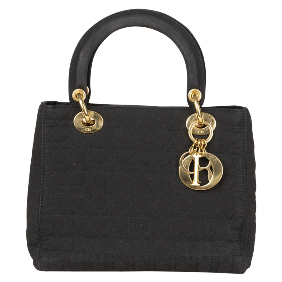 Christian Dior Lady Dior Canvas in Black