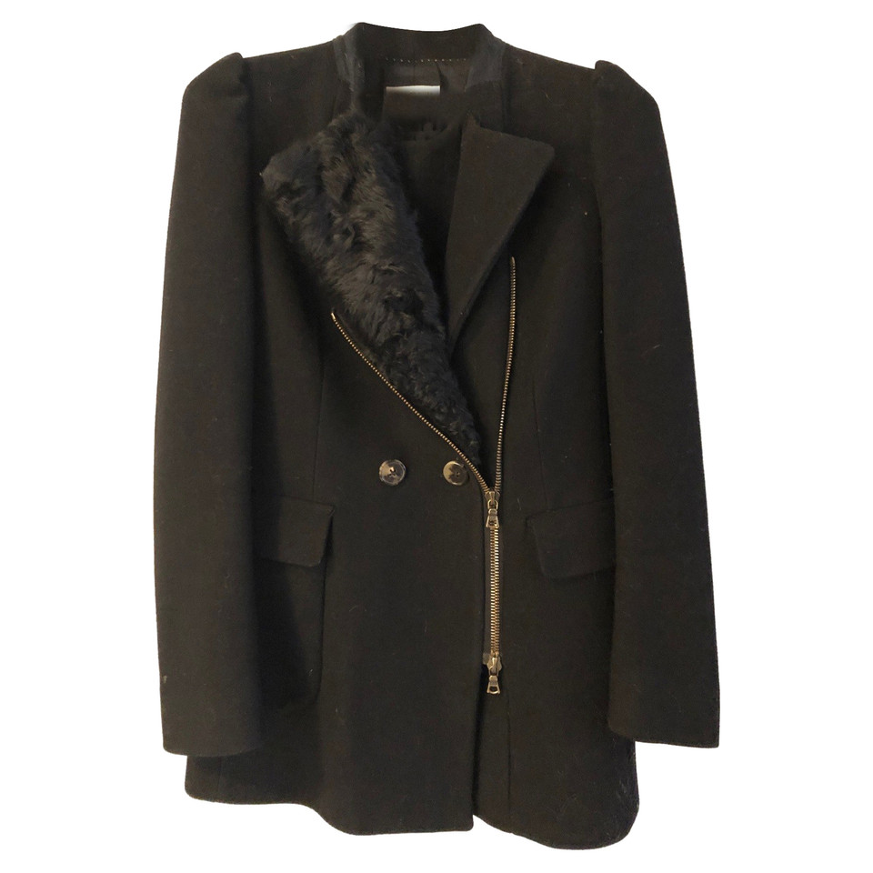 Dries Van Noten Jacket/Coat Wool in Black