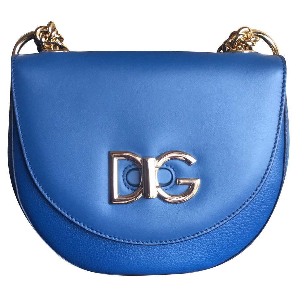 Dolce & Gabbana Schoudertas Leer in Blauw