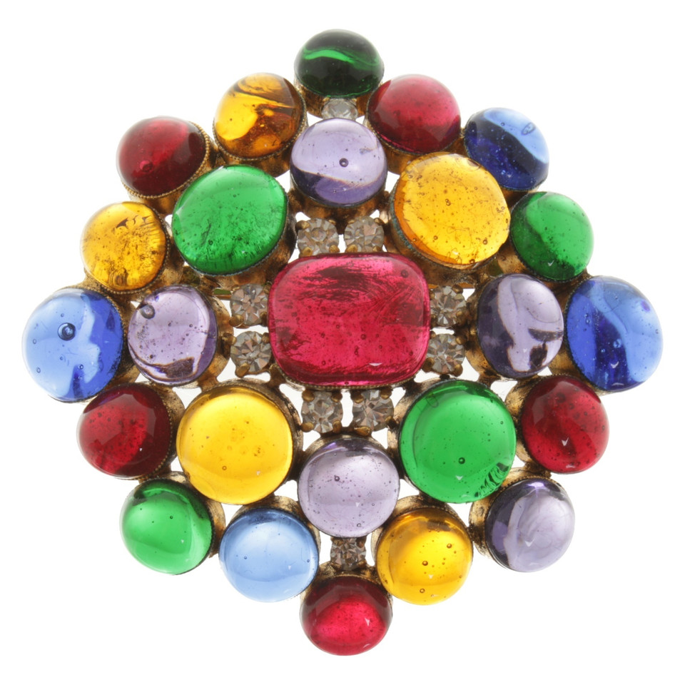 Chanel Broche en multicolore