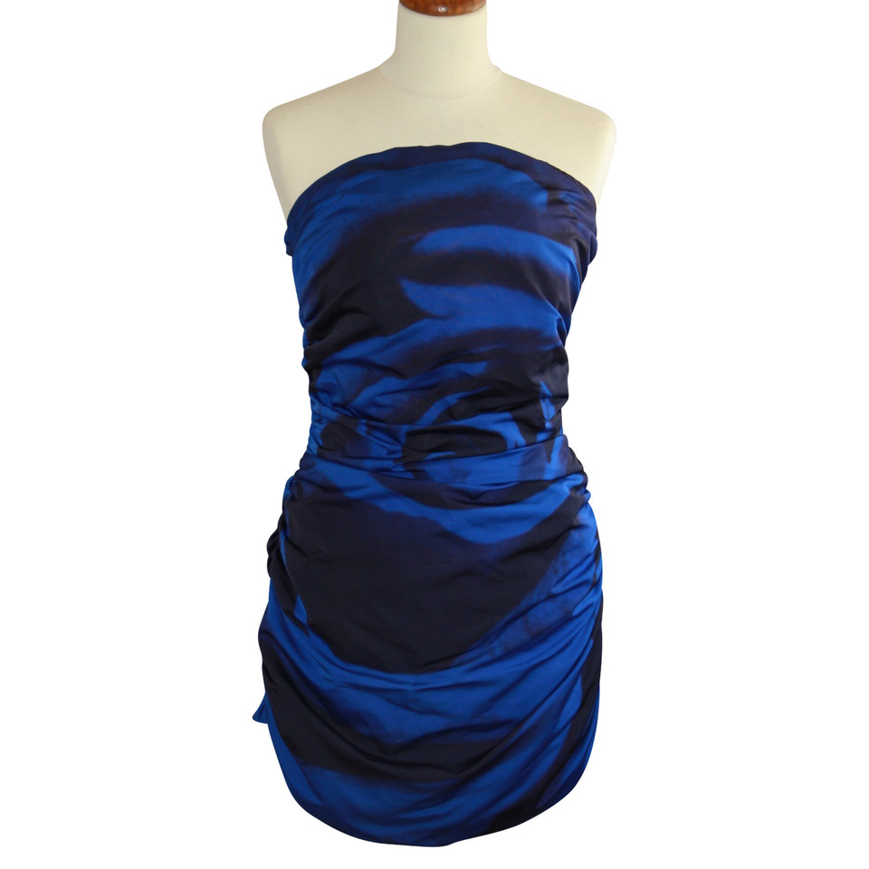 Msgm Bandeau-jurk in blauw / zwart