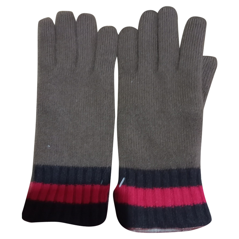 Gucci Gloves Cashmere in Brown