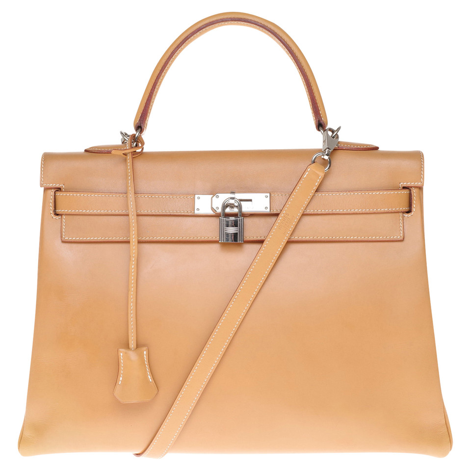 Hermès Kelly Bag 35 en Cuir en Doré