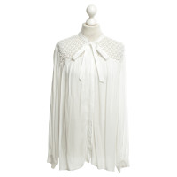 French Connection Camicia in bianco con pizzo