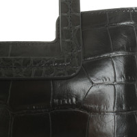 Staud Shirley Leather in Black