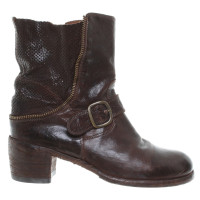 Officine Creative Leather ankle boots in Brown