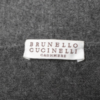 Brunello Cucinelli Gilet tricoté en moucheté gris