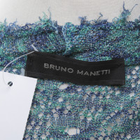 Bruno Manetti Cappotto lavorato a maglia con motivo