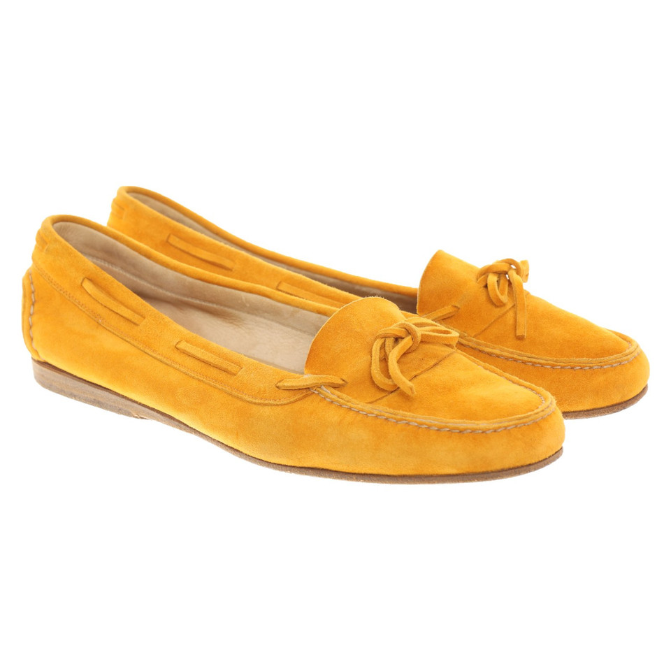 Hermès Slippers/Ballerinas Leather in Ochre