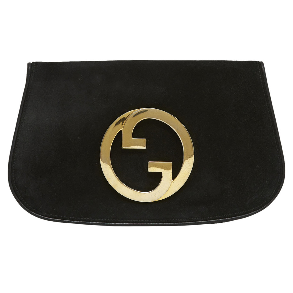 Gucci Clutch aus Wildleder in Schwarz