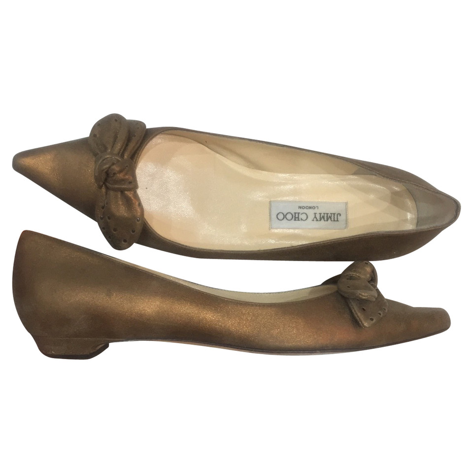 Jimmy Choo Ballerinas in Gold 