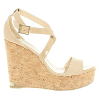 Jimmy Choo Wedges Patent leather in Beige