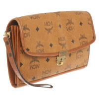 Mcm Pochette in Tela in Marrone