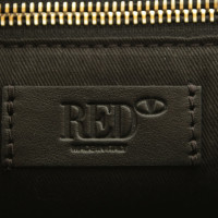 Red (V) Shoulder bag made of leather