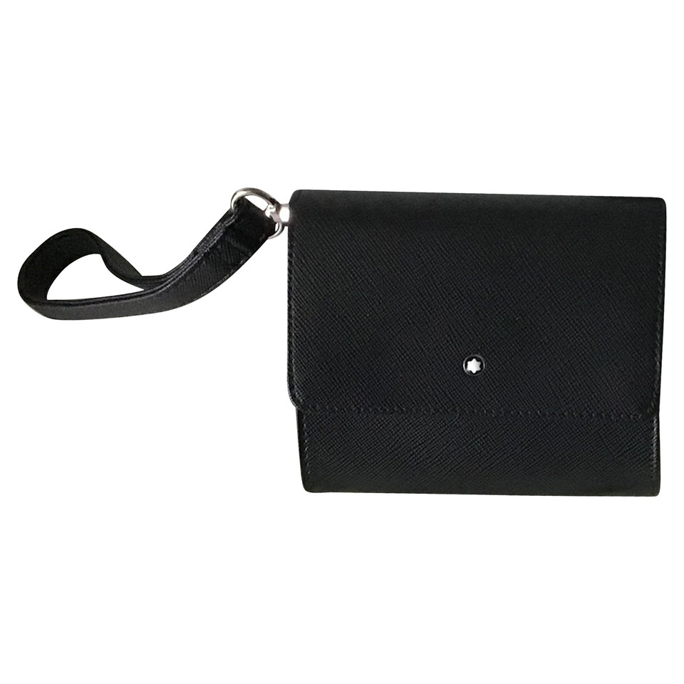 Mont Blanc Clutch Bag Leather in Black