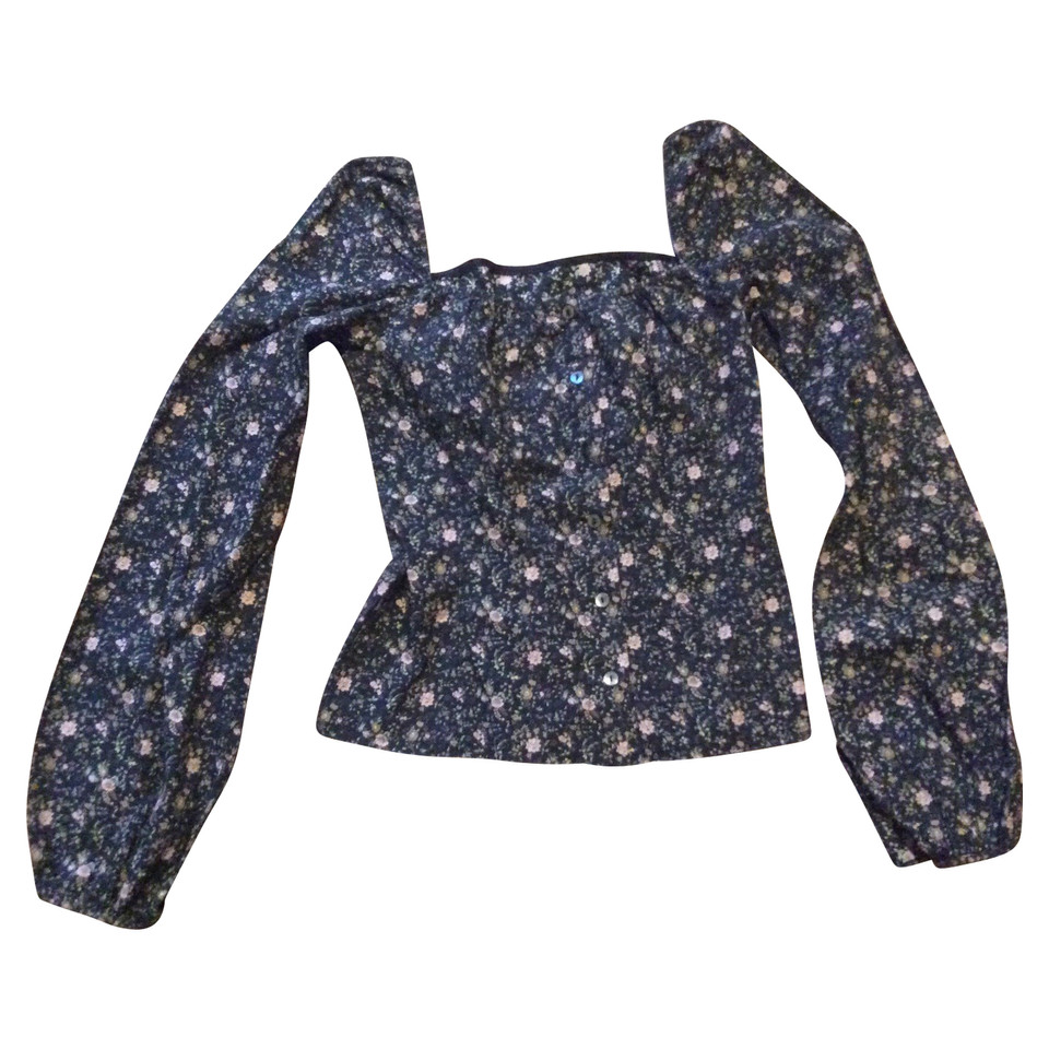 Patrizia Pepe Black top with small flowers