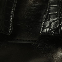 Jitrois Leather jacket with real fur
