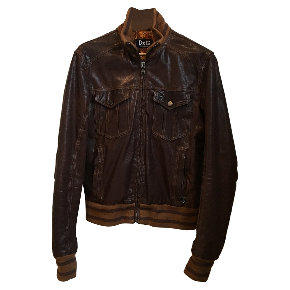Dolce & Gabbana Top Leather in Brown