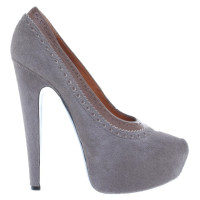 Givenchy High pumps in taupe with fur trim