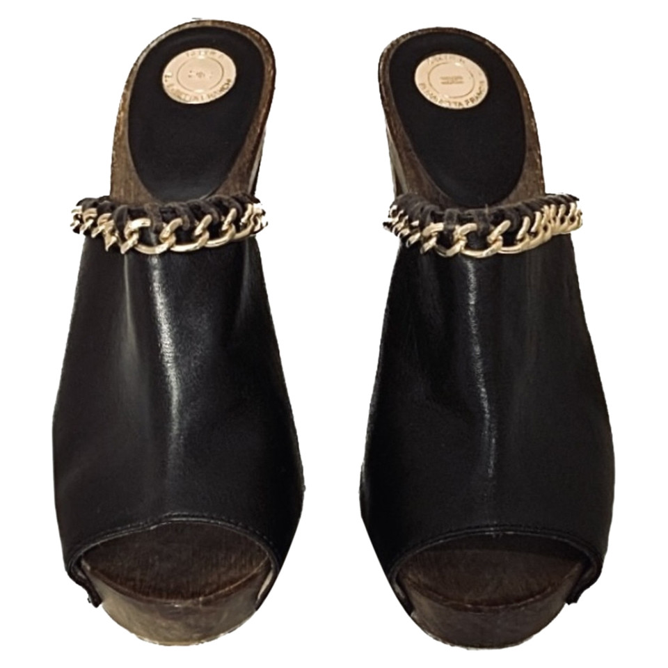 Elisabetta Franchi Sandals Leather in Brown
