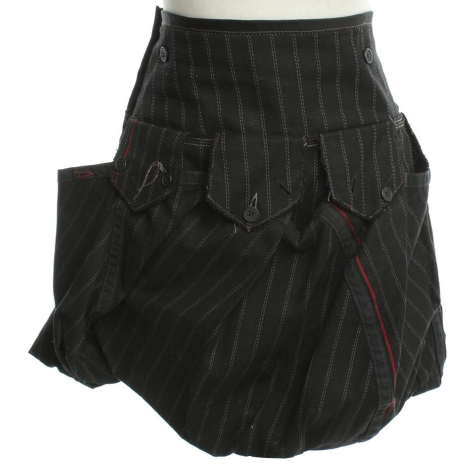 Marithé Et Francois Girbaud Pin stripe mini skirt