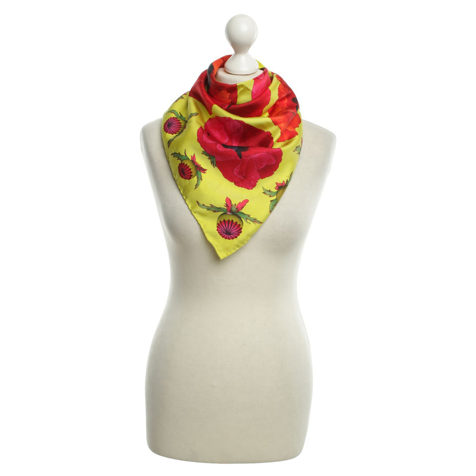 Gucci Sciarpa di seta con stampa floreale