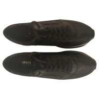 Armani Sneakers Leer in Zwart