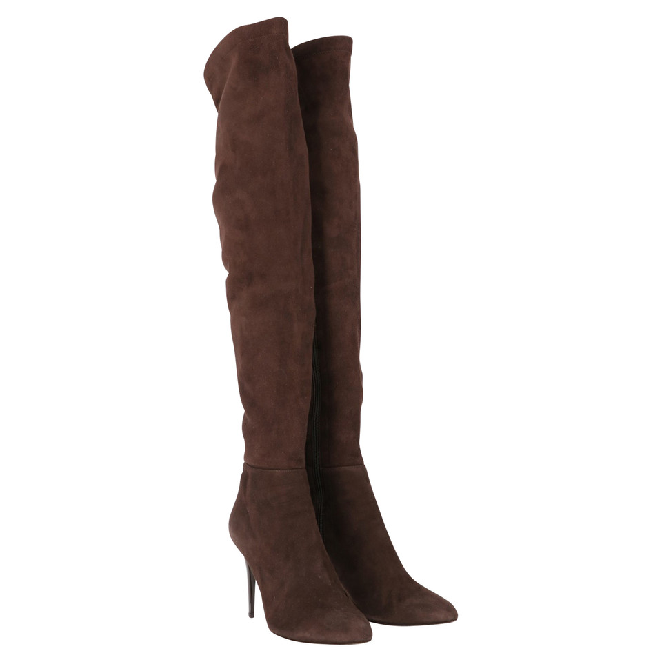 Jimmy Choo Bottes en Daim en Marron