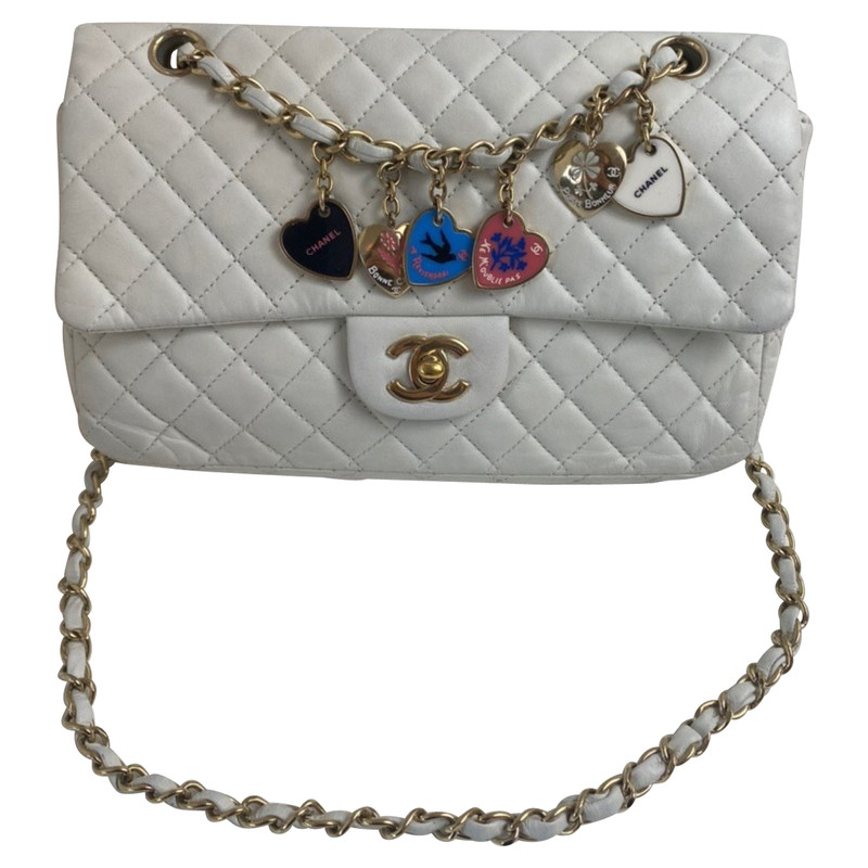 white chanel purse