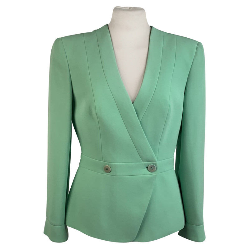 green armani coat