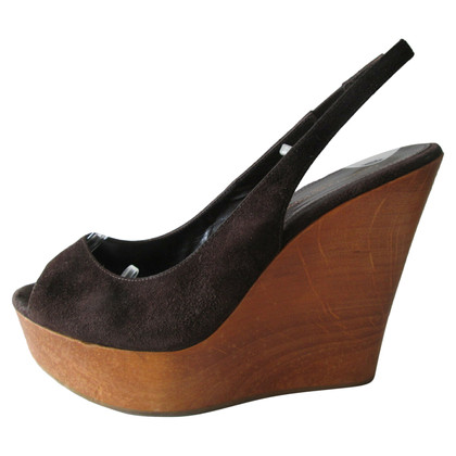 Gianvito Rossi Wedges Leather in Brown