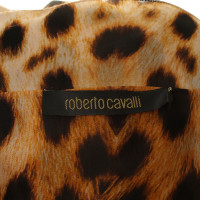 Roberto Cavalli Animal-print silk blouse