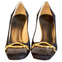 Giuseppe Zanotti Pelle nera selvaggia pumps