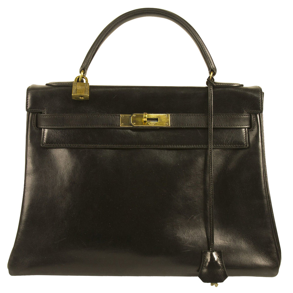 Hermès Kelly 32 Black Box Calf Leather