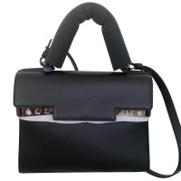 Delvaux Tempete Top Handle Bag aus Leder in Schwarz