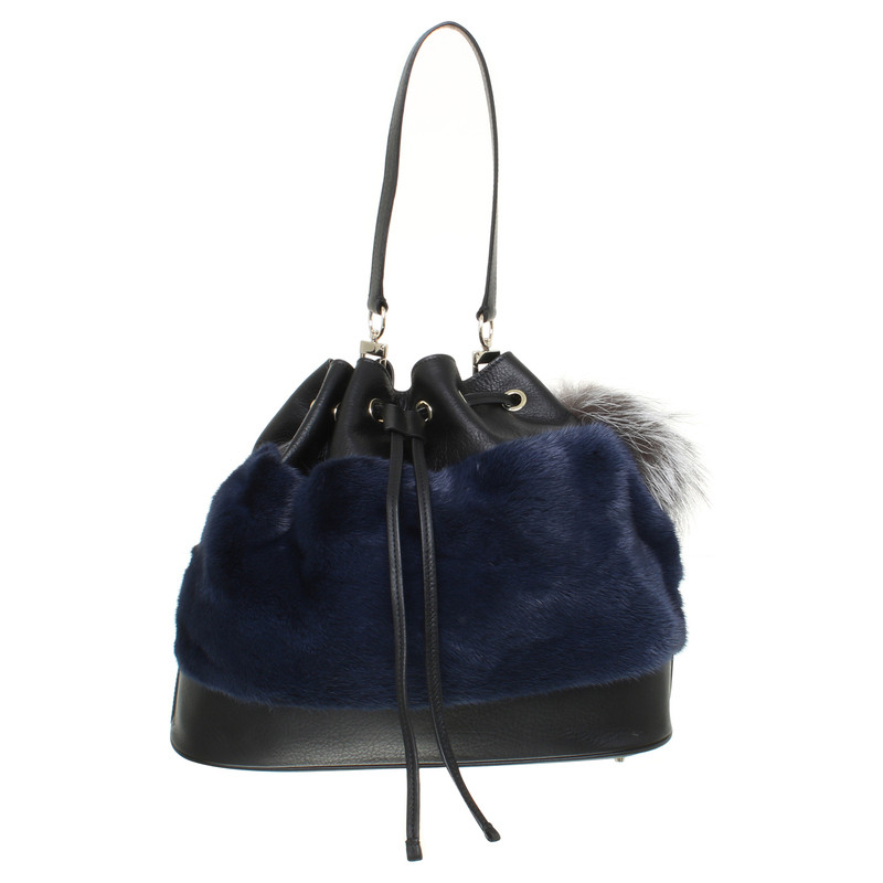 Other Designer Oh ! By Kopenhagen Fur - Leather shopper with pendant