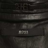 Hugo Boss Lederen Blazer in zwart