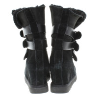 Ash Black lamsvel ankle boots