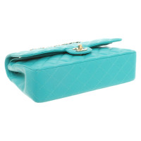 Chanel Classic Flap Bag Medium Leather in Turquoise