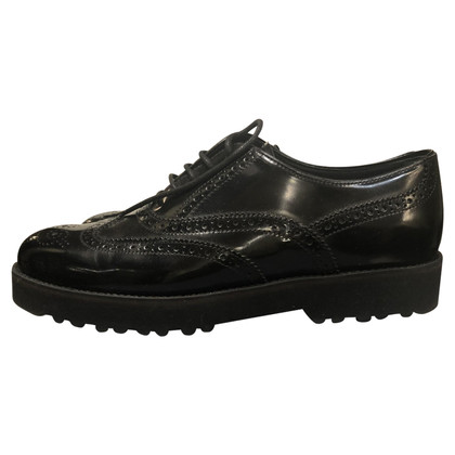Hogan Chaussures à lacets en Cuir verni en Noir