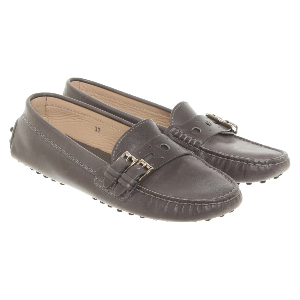 Tod's Slippers/Ballerinas Leather in Grey