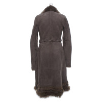 Arma Suede coat with lambskin