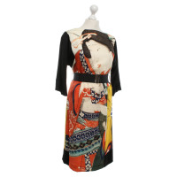 Dries Van Noten Silk dress with Asiaprint