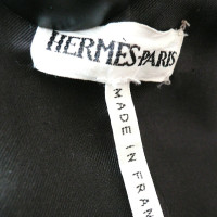 Hermès Giacca in pelle con cravatta
