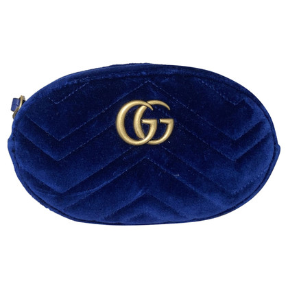 Gucci GG Marmont Matelassé Belt Bag in Blau