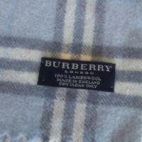 Burberry Sciarpa di lana blu baby