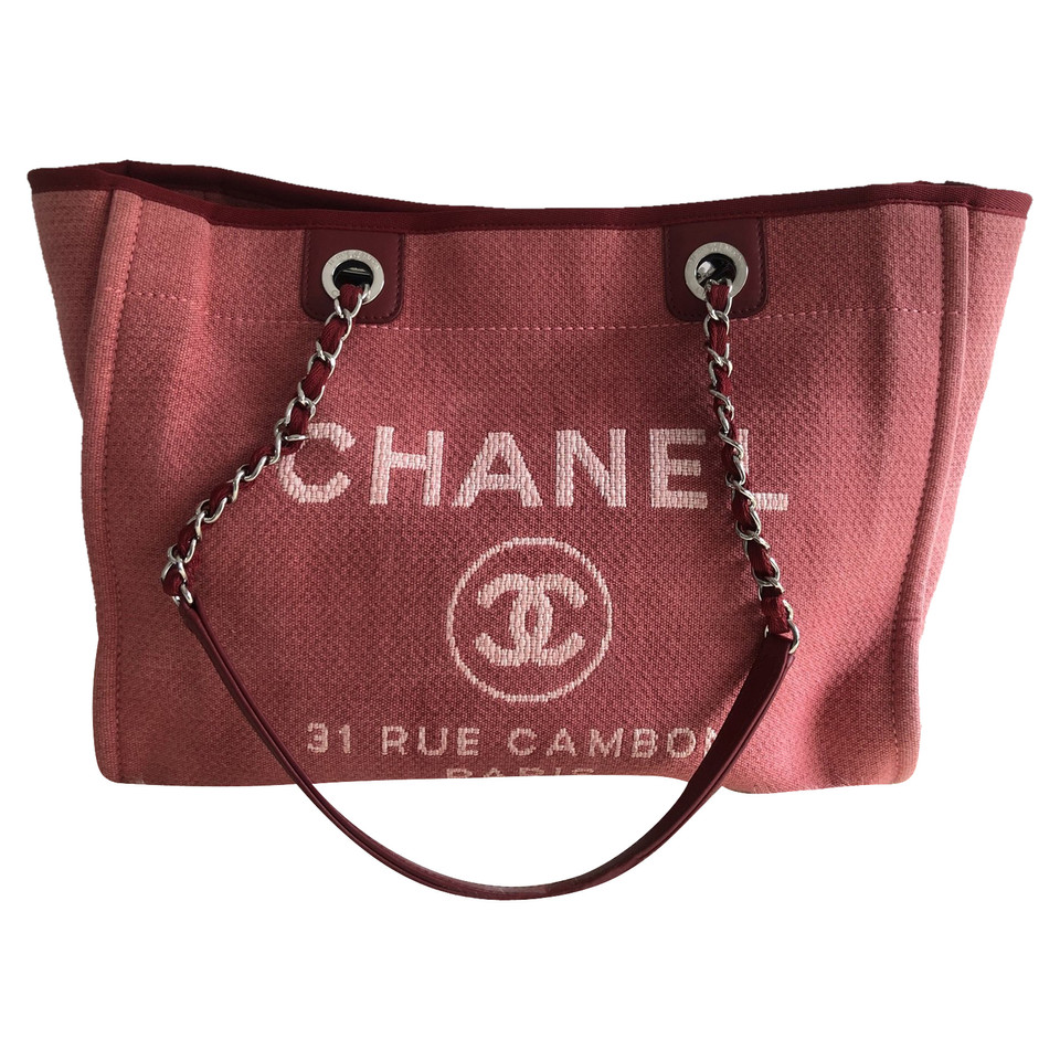 Chanel Tote Bag aus Canvas in Rosa / Pink